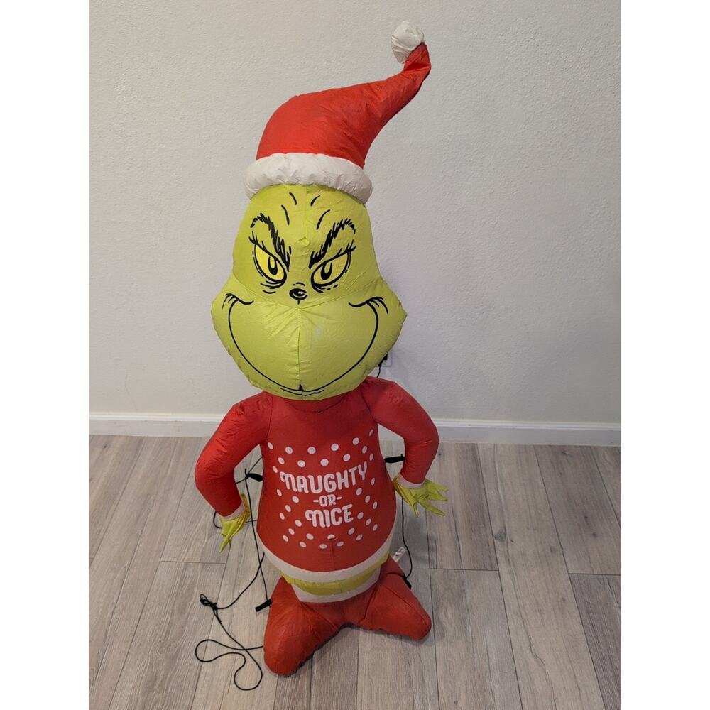 CHRISTMAS THE GRINCH DR SEUSS 4 FT Airblown Inflatable‎ GEMMY - Picture 8 of 8